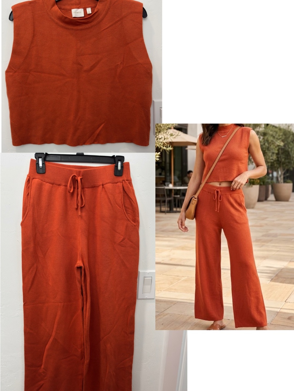 Cyrus sweater and pants set
Size S
Burnt orange